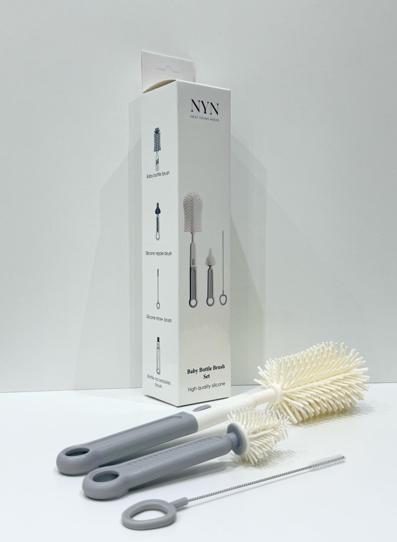 NEAT YOUNG NEEDS NYN Baby Bottle Silicone Brush Set - Image 1