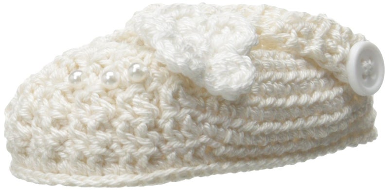 Jefferies Socks Baby-Girls Delicate Flower Crochet Bootie, Ivory, Newborn - Image 4