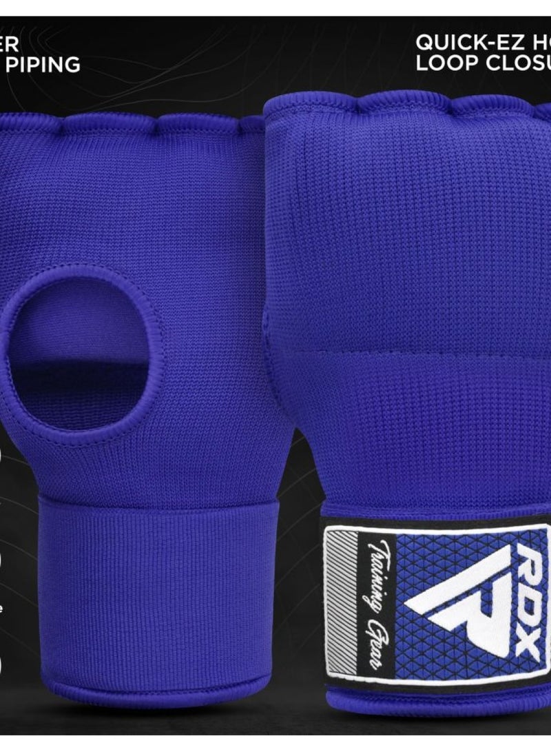 Rdx RDX Gel Boxing Hand Wraps Inner Gloves Men Women, Quick 75cm Long Wrist Straps, Elasticated Padded Fist Under Mitts Protection, Muay Thai MMA Kickboxing Martial Arts Punching Training Bandages - Image 3