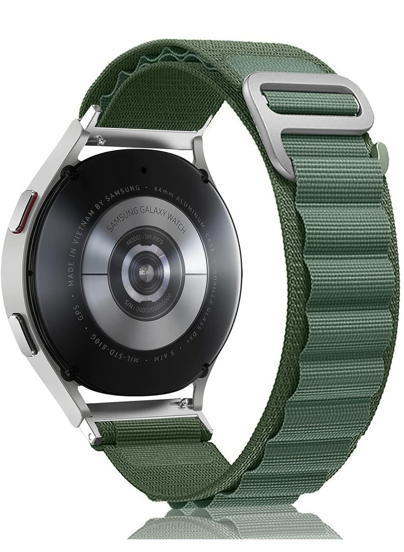 شريط منسوج بحلقة ألباين معدني مطاطي من النايلون 20 مم لساعة Oraimo Watch 2 Pro OSW-32- ساعة ذكية - مع خطاف G من التيتانيوم أخضر زيتوني - Image 2