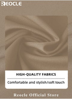 REOCLE Men's Business Slim Fit Shirt Official Long Sleeve Stretch Dress Shirt Wrinkle-Free Regular Fit Button Down Shirts  - Image 3
