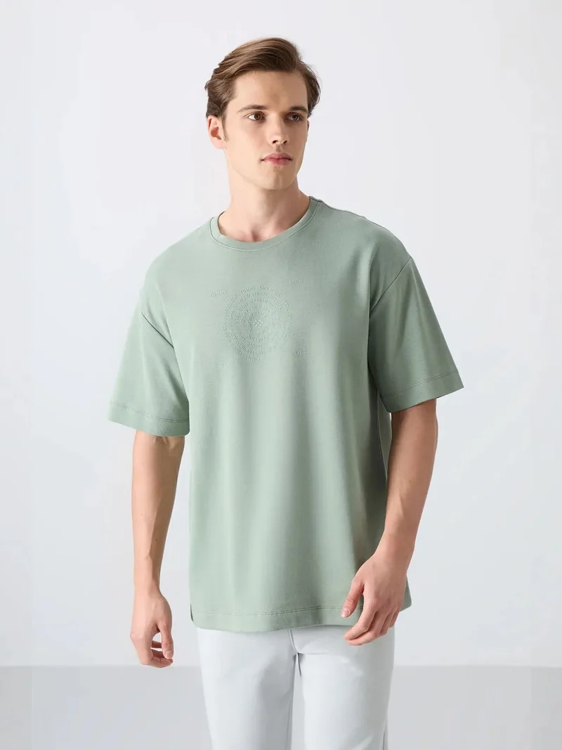تومي لايف TOMMY Oversized Cotton-Blend Crew Neck T-Shirt