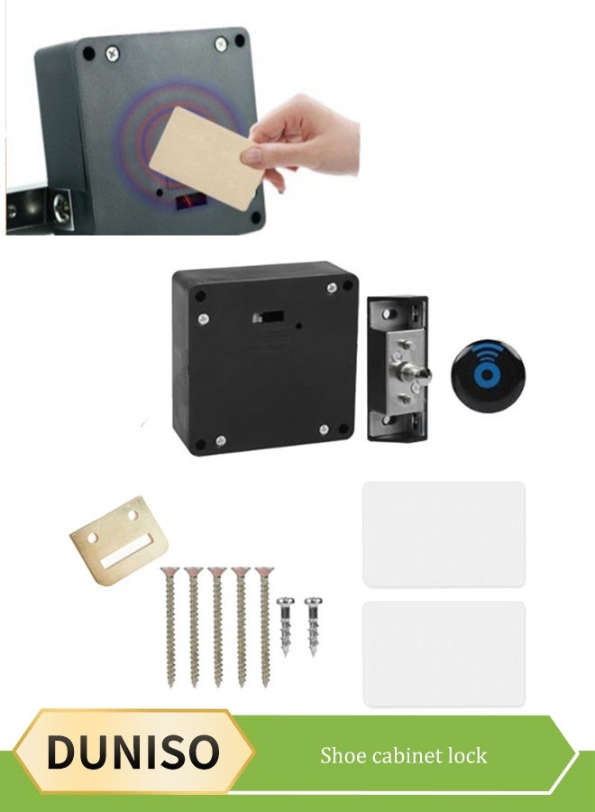 DUNISO Electronic Cabinet Lock Kit Set, DIY Lock for Wooden Cabinet Drawer Locker, Smart Drawer Locks with Slide Latch Lock Card/Tag Entry - Image 3
