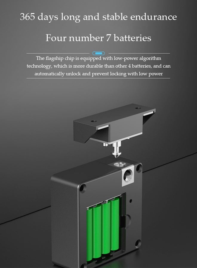 DUNISO Electronic Cabinet Lock Kit Set, DIY Lock for Wooden Cabinet Drawer Locker, Smart Drawer Locks with Slide Latch Lock Card/Tag Entry - Image 4