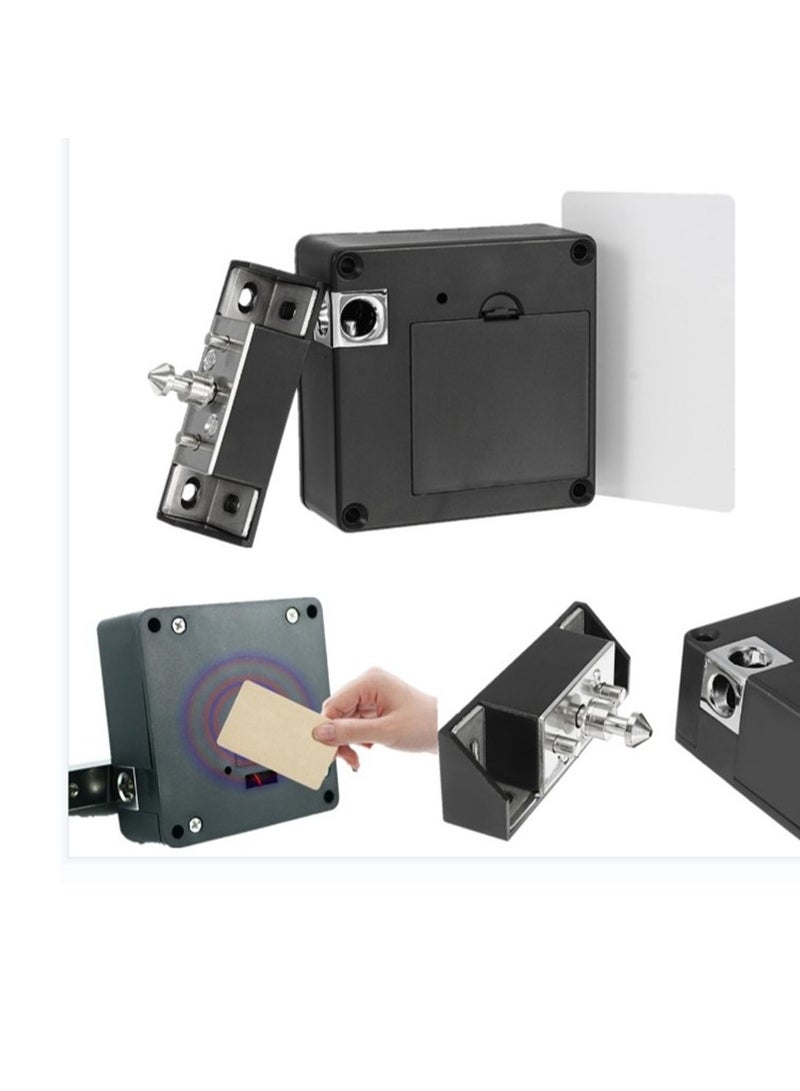 DUNISO Electronic Cabinet Lock Kit Set, DIY Lock for Wooden Cabinet Drawer Locker, Smart Drawer Locks with Slide Latch Lock Card/Tag Entry  - Image 1