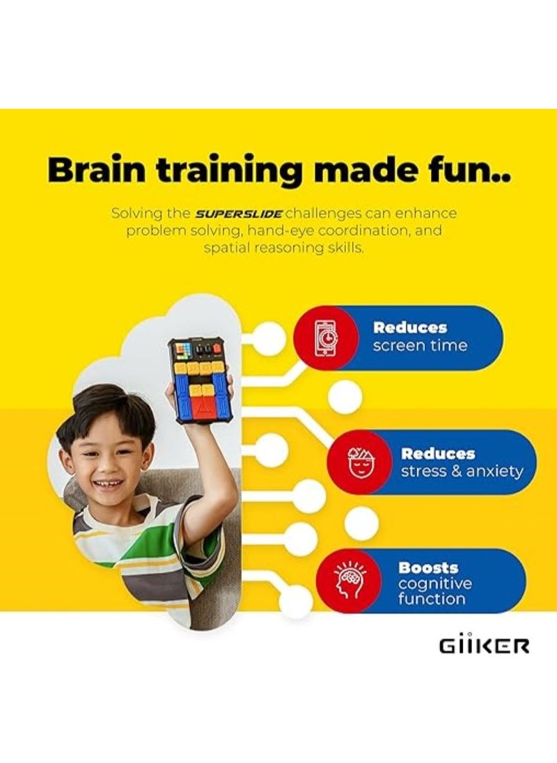 Giiker - GiiKER Super Slide Brain Games International Version,500+Level IQ Puzzles,Handheld games Educational Toys,Perfect For Relaxing Stress Relief,Leisure Travel Fun Toys, A Gift For Kids At All Ages. - Image 1