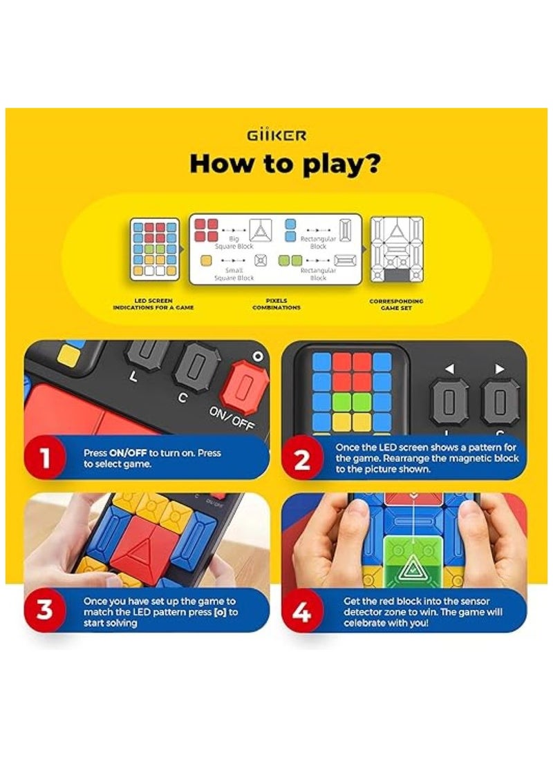 Giiker - GiiKER Super Slide Brain Games International Version,500+Level IQ Puzzles,Handheld games Educational Toys,Perfect For Relaxing Stress Relief,Leisure Travel Fun Toys, A Gift For Kids At All Ages. - Image 1