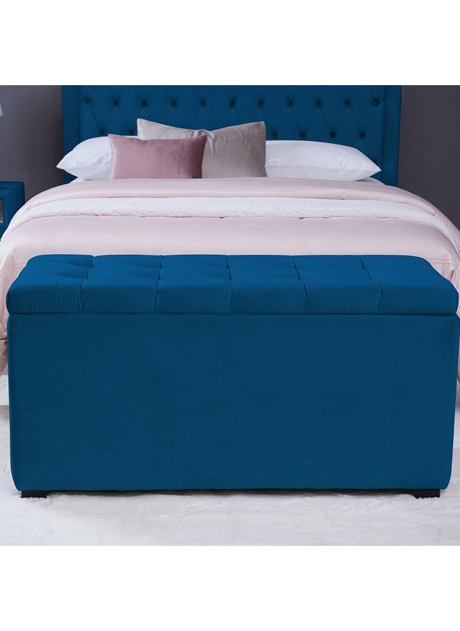Pan Home Emirates Gigastorage Bench-Velvet~Blue  - Image 3