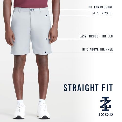 IZOD شورت جولف كلاسيكي للرجال من IZOD بطول 9.5 إنش، 42، نيكل - Image 3