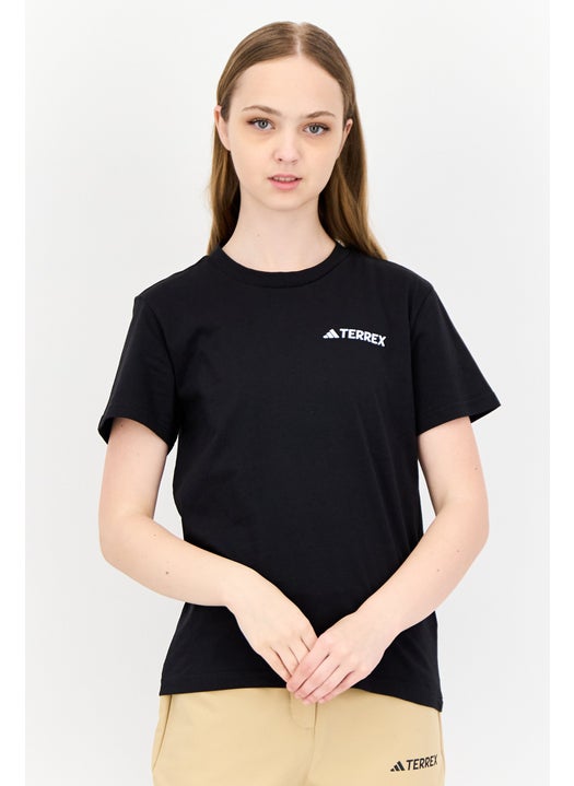 Adidas X Terrex Women Sportswear Fir Short Sleeve Outdoor Tops, Black