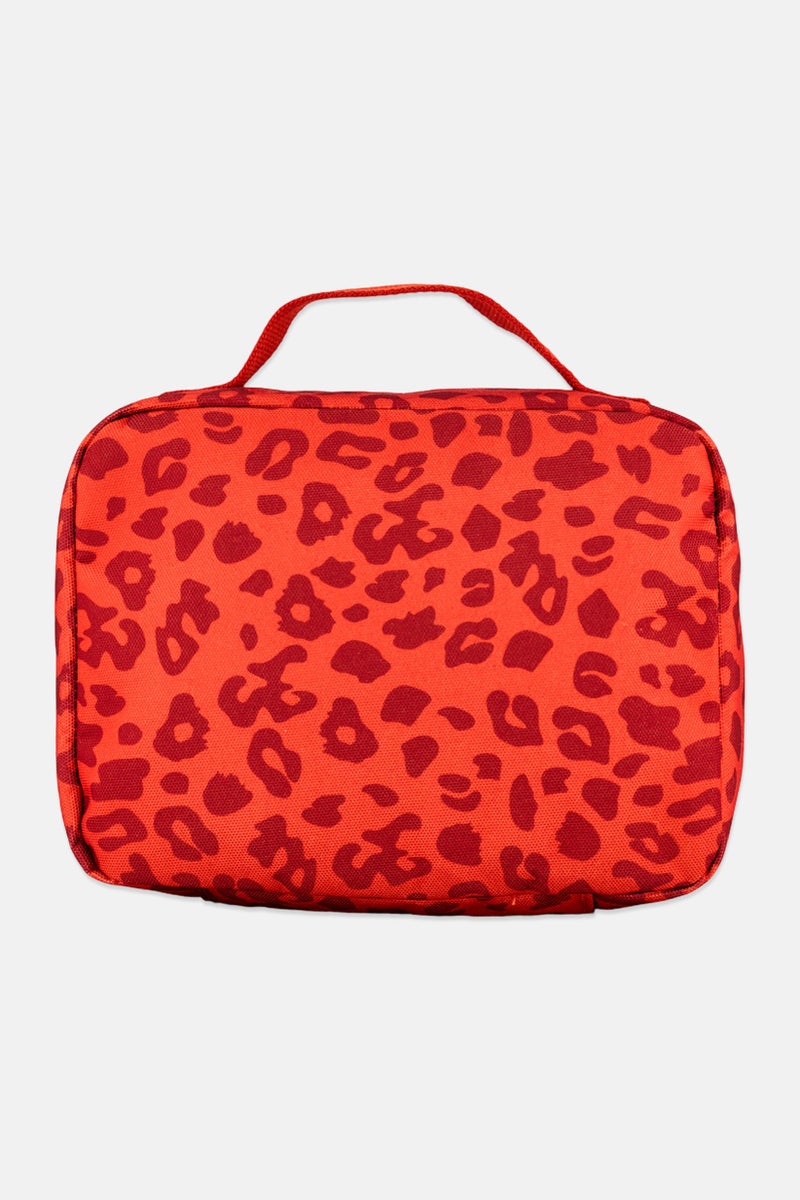 Citron حقيبة غداء مربعة معزولة بنقشة الفهد، متعددة الألوان - Image 4