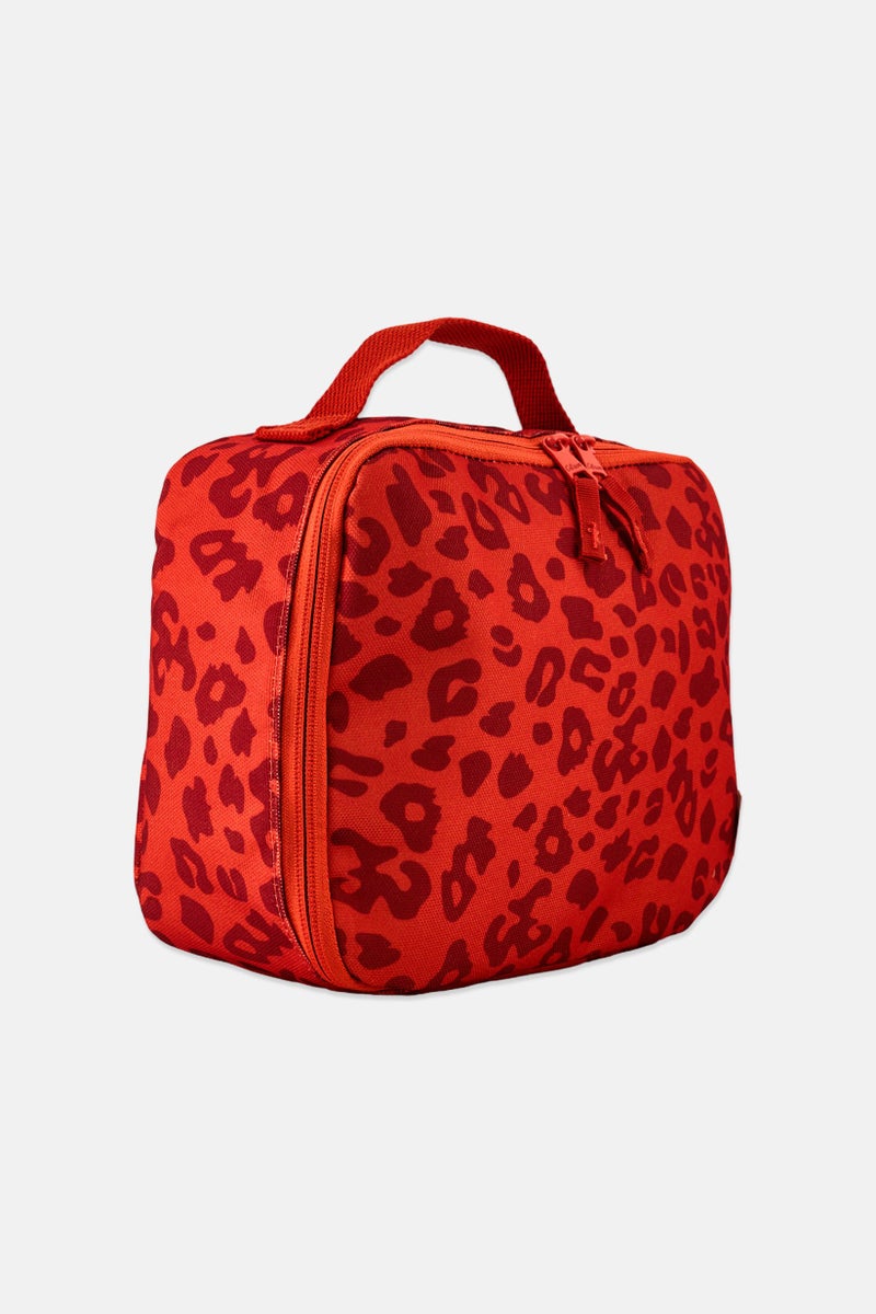 Citron حقيبة غداء مربعة معزولة بنقشة الفهد، متعددة الألوان - Image 3