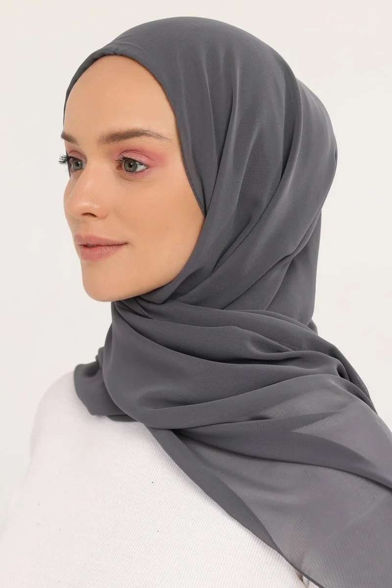 التوبة Ready Practical Luxury Neck Collar Bonnet Chiffon Shawl