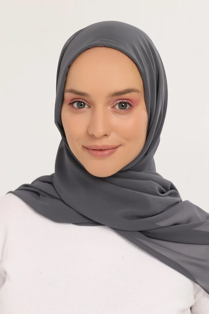 التوبة Ready Practical Luxury Neck Collar Bonnet Chiffon Shawl