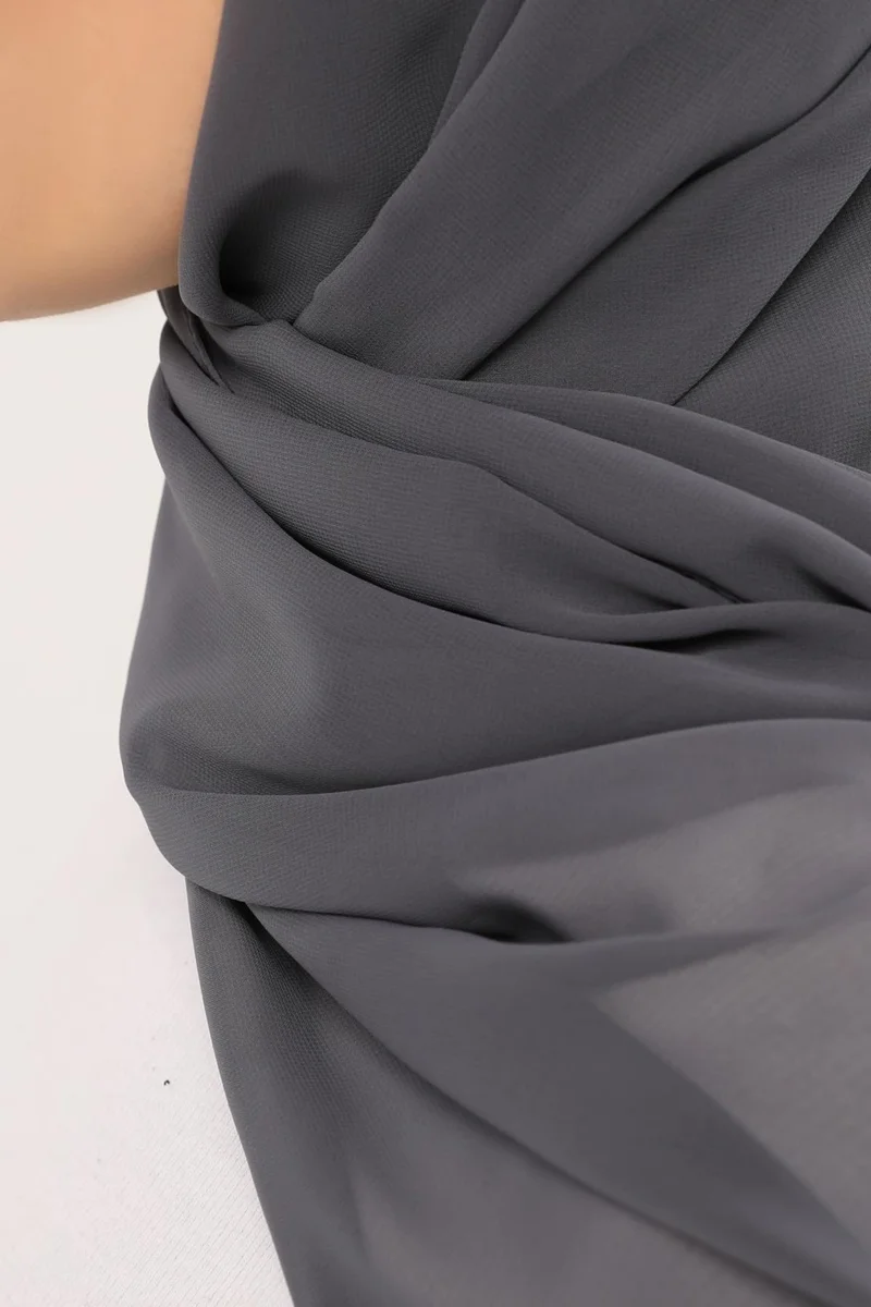 التوبة Ready Practical Luxury Neck Collar Bonnet Chiffon Shawl