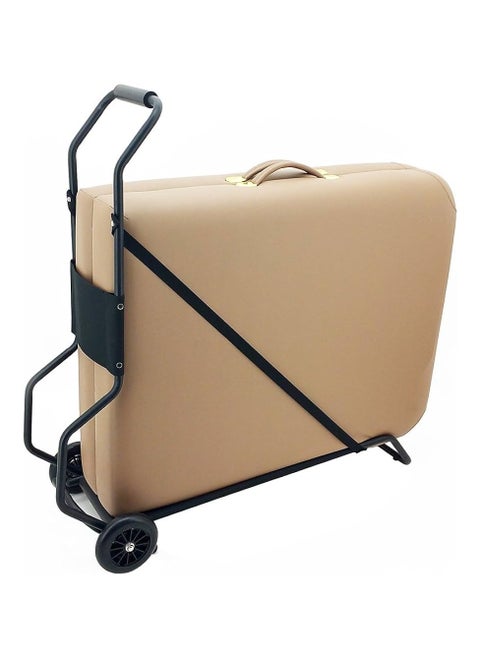 Foldable Wheeled Massage Universal Cart for Massage Table Cart Lightweight Folding Travel Skate with Rubber Wheels & sturdy strap securely Fit all Table Sizes