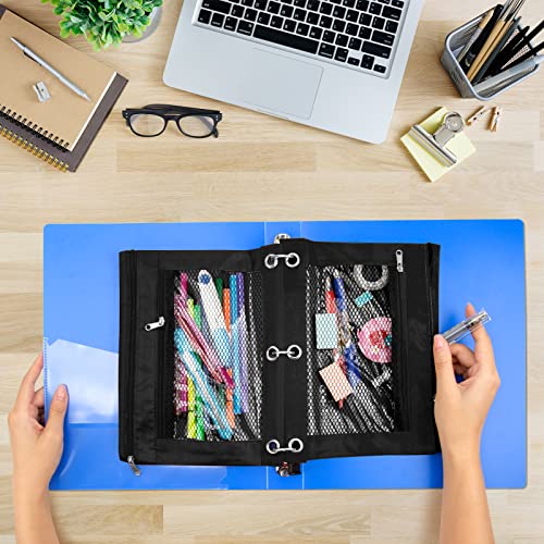 IKAYAS 38 Pack Black Pencil Pouch for 3 Ring Binder with Zipper, Binder Pouch Bags for Classroom, School Students Teacher Supplies - Image 4