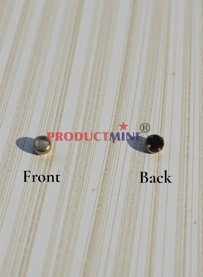 PRODUCTMINE أحجار كوندان شفافة مسطحة الظهر من PRODUCTMINE® للتطريز والحرف اليدوية وصناعة المجوهرات ومشاريع الأعمال اليدوية - شكل دائري 3 مم - 1200 قطعة - Image 5