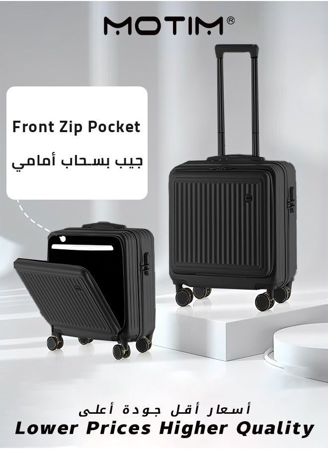 موتيم حقائب السفر تحمل على الأمتعة مع عجلات دوارة مؤطرة من الألومنيوم تحمل حقيبة مع جيب حجرة كمبيوتر محمول مفتوح أمامي 55x25x38 سم أمتعة كبيرة مسجلة  - Image 2