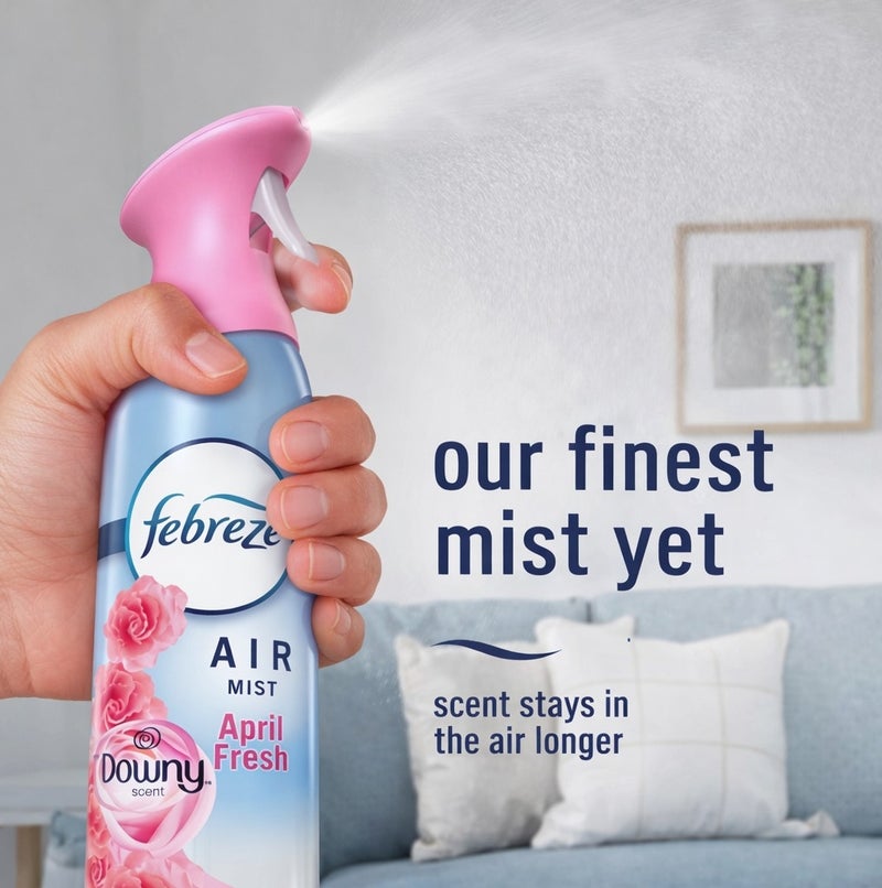 Febreze Air Mist April Fresh Downy Scent 250ml Air Freshener Spray, Odor Eliminator, Long Lasting Room Spray, Fabric Inspired Fragrance for Home Bathroom Bedroom UAE - Image 5