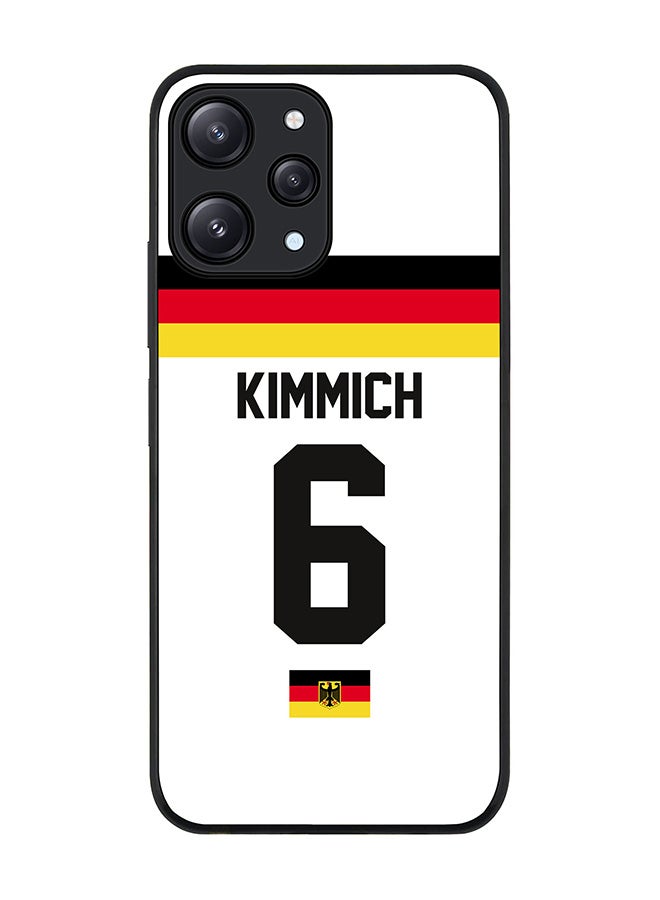 Stylizedd Rugged Black edge case for Xiaomi Redmi 12 4G, Slim fit Soft Case Flexible Rubber Edges Anti Drop TPU Gel Thin Cover -  Football Team - Germany, Player Name - Kimmich - Image 1