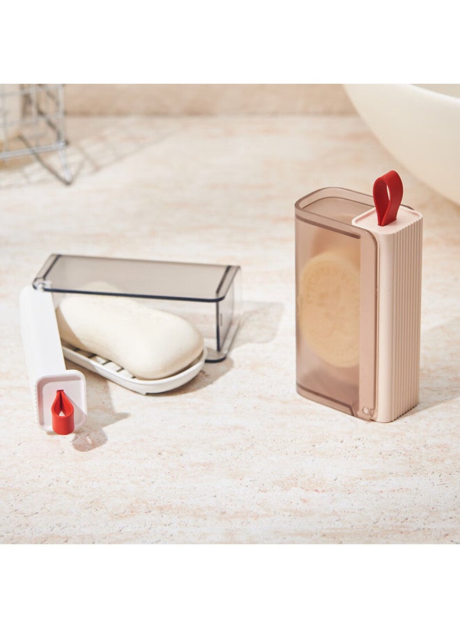 Bdo Travel Essential Soap Dish With Drainage And Handle, Luxury Soap Holder For Students And Home Use, 2 Pieces - Image 2
