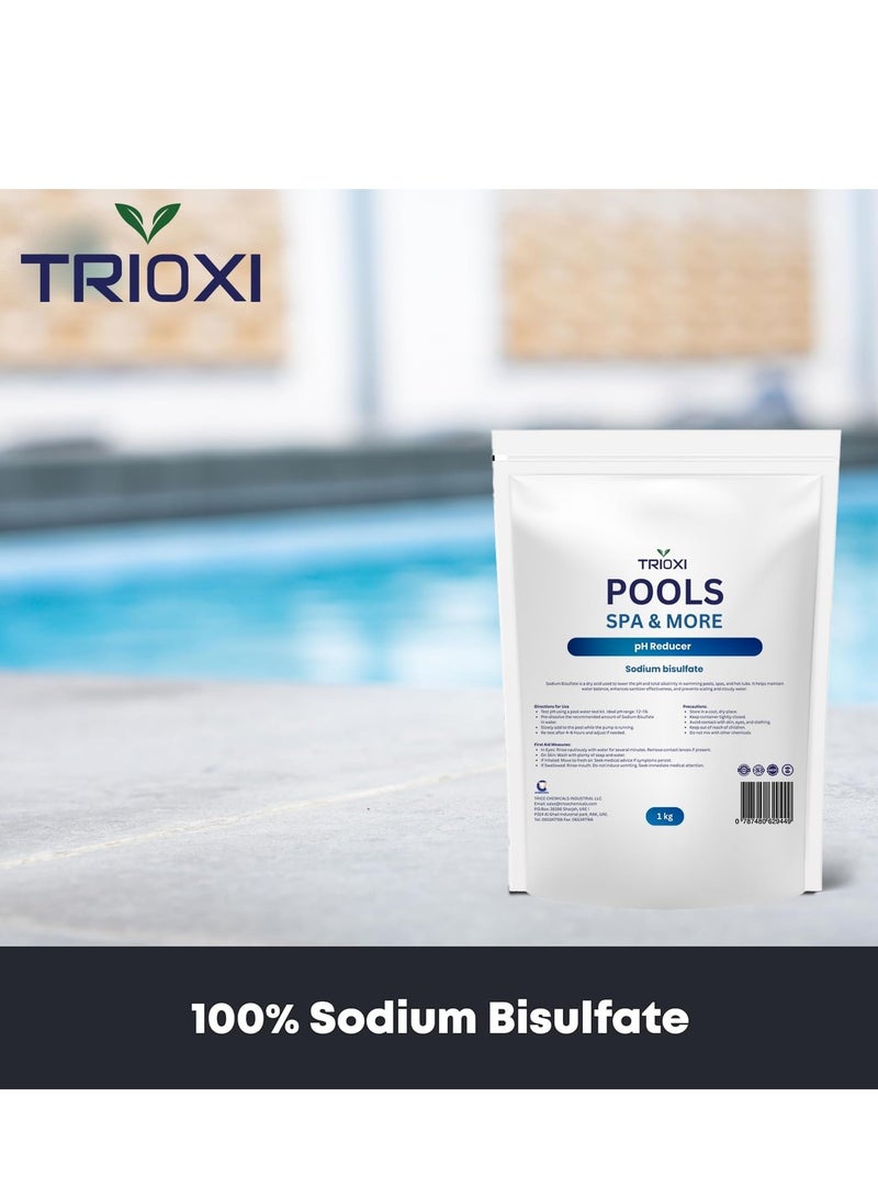 TRIOXI مخفض pH تريوكسي للمسابح والمنتجعات - بيكربونات الصوديوم - يخفض pH والقلوية - يمنع تراكم الرواسب - مثبت مياه سريع الذوبان للمسابح وحمامات السباحة - Image 3