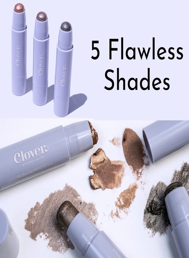 Clover Plush Pigment Cream Eyeshadow Stick | Creamy Texture, Long Lasting Eye Makeup, Less Smudge, Shimmery Eyeshadow | Cruelty-Free & Vegan Eye Makeup | Shade - Revolution - Image 4