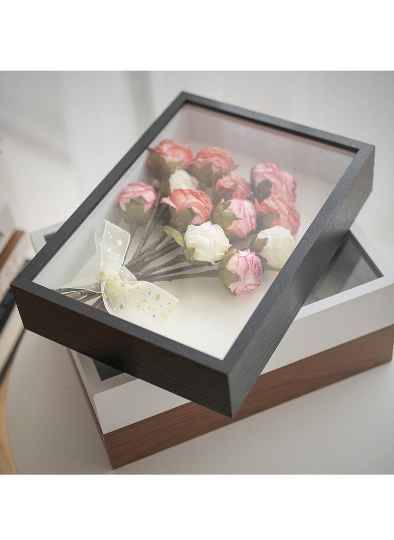 General 2pcs Shadow Box Frame Display Case 8x10'', Dried Flower Photo Frame, 3D Picture Frame Display Case Deeper 3cm with Transparent Acrylic Panel for Photos, DIY Crafts, Wedding Souvenir (Black 8x10)  - Image 4