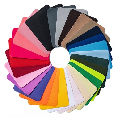 Amrules Iron Patches, 30 Piece 3.7 X 4.9 Inch Multi-Colored Fabric Repair Kit, 29 Shades Iron on Patches for Jeans, Shirts, Clothes, Pants - Image 1