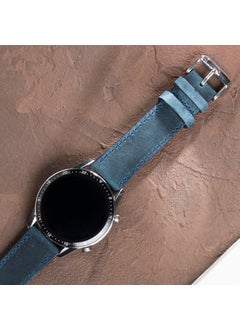 Vagave Leather Watch Band 20MM 22MM 24MM Fossil Diesel Lacoste Casio Armani Tissot Nacar Classic Watch Band Leather Strap Blue  - Image 1
