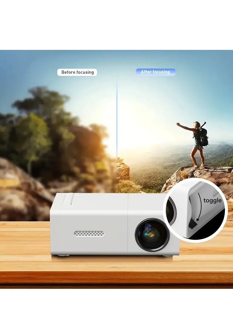 غاز جهاز العرض الصغير M100 مايكرو ميني بروجيكتور LED منزلي محمول ثلاثي الأبعاد عالي الدقة  - Image 4