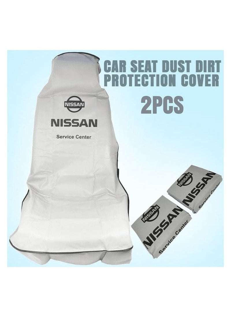 Nissan Universal Car Seat Dust Dirt Protection Cover, Extra Protection For Your Seat 2 Pcs Set, Car Seat Cover grey  - Image 1