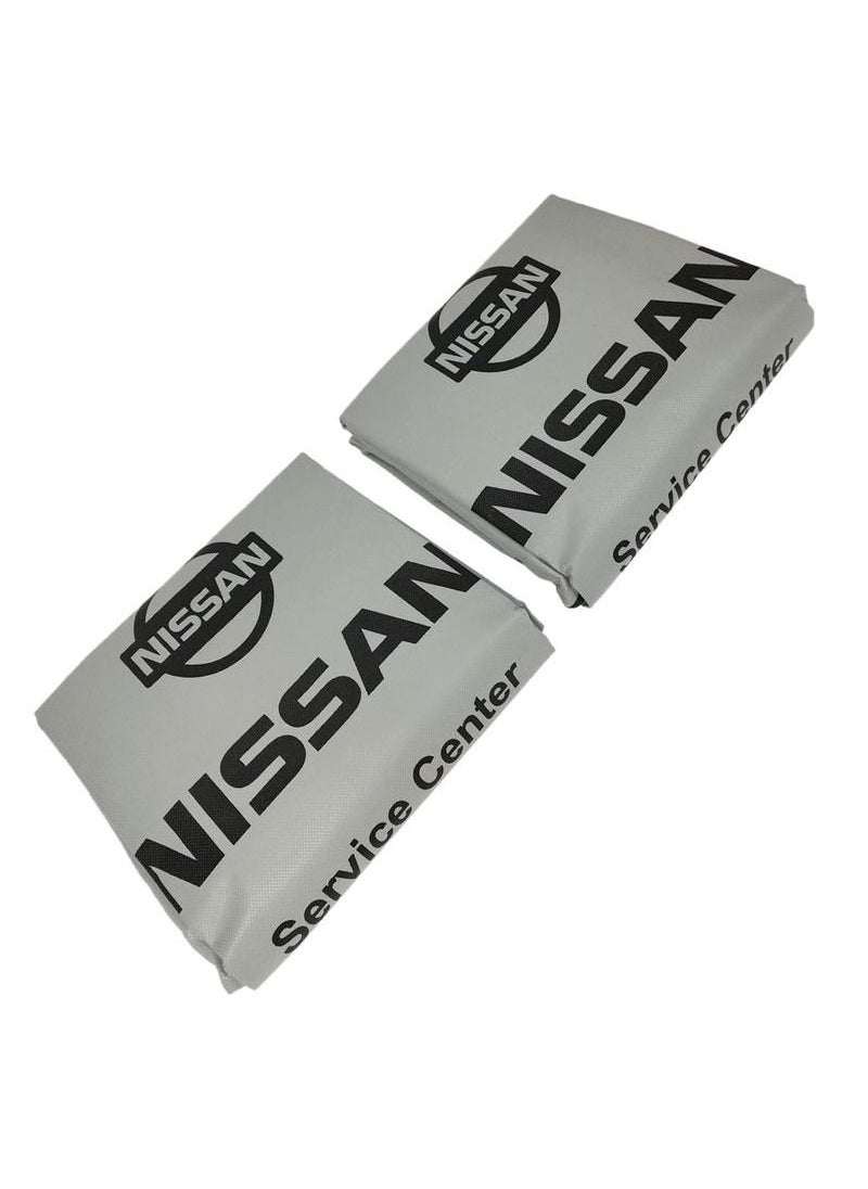 Nissan Universal Car Seat Dust Dirt Protection Cover, Extra Protection For Your Seat 2 Pcs Set, Car Seat Cover grey  - Image 4