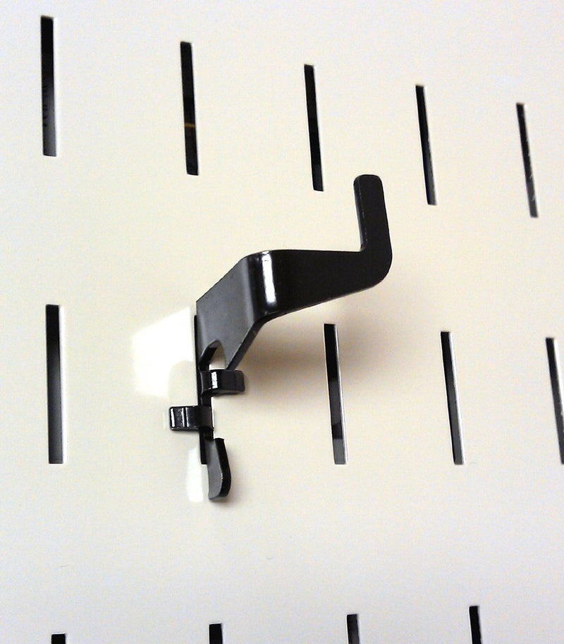 Wall Control Medium 90 Degree Slotted Hook Pack - Slotted Metal Pegboard Hooks Pegboard and Slotted Tool Board – Black - Image 2