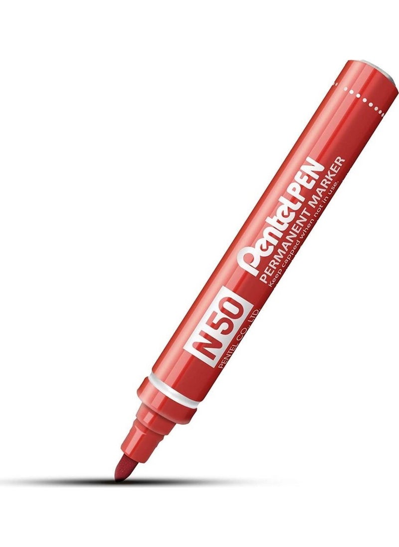 N50 Round Tip Permanent Permanent Marker Red - pzsku/Z8D2E91A1869A9677ED1AZ/45/_/1728051263/86da1c09-af39-4fb2-9eeb-145b7d154226