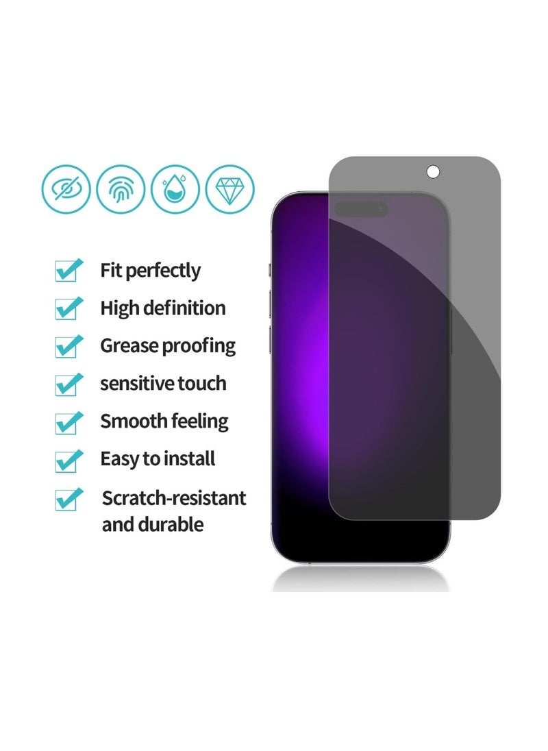 TIGER iPhone Tempered Glass 3 Pack Privacy Screen Protector Set For iPhone 14 Pus 6.7 Inch Anti-Spy Tempered-Glass, Scratch Resistant iPhone Glass Full-Coverage Glass (Privacy, iPhone 14 Plus) - Image 2