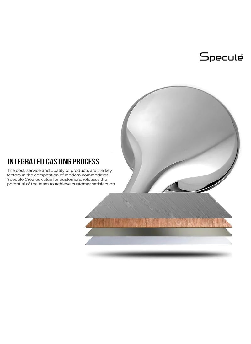 Specule Specule High Grade 4Inches ABS Multi Function 5Mode Bathroom Hand Shower set with MistMassage Rain functions with Stainless Steel 15 Meters tube Wall Hook Polished Finish Chrome  - Image 4