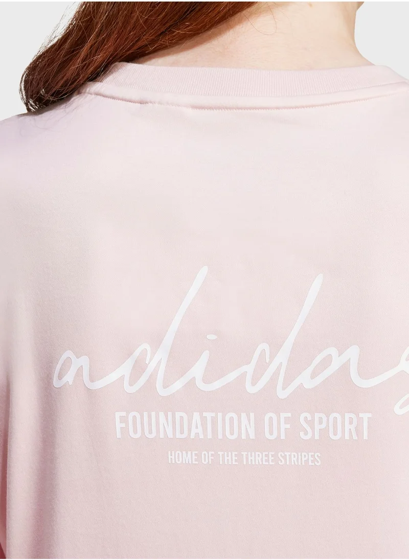 Adidas Signature Graphic Print T-Shirt