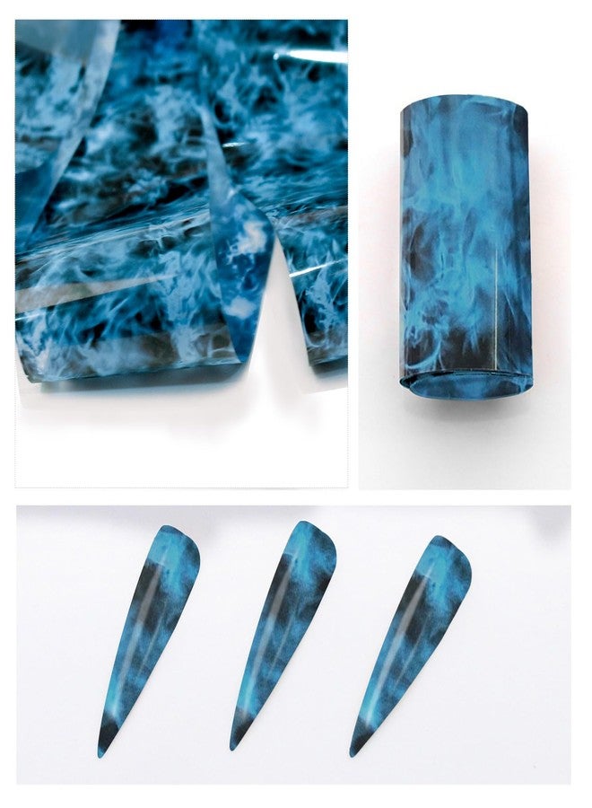 JERCLITY 18 Rolls Flame Nail Foil Transfer Stickers Kit Nail Foil Sheets Foil Nail Art Decals Nail Wraps - Image 2
