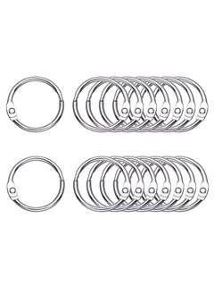 phomemo Loose Leaf Binder Rings, 50pcs Metal Book Rings Silver Loose Leaf Rings for Flash Cards, Index Cards Notebook School Office Home, 25mm Diameter  - Image 1