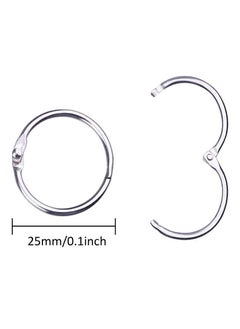 phomemo Loose Leaf Binder Rings, 50pcs Metal Book Rings Silver Loose Leaf Rings for Flash Cards, Index Cards Notebook School Office Home, 25mm Diameter  - Image 2