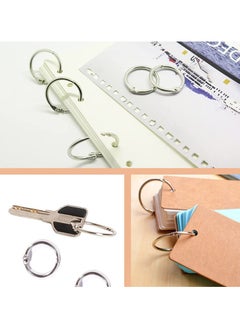 phomemo Loose Leaf Binder Rings, 50pcs Metal Book Rings Silver Loose Leaf Rings for Flash Cards, Index Cards Notebook School Office Home, 25mm Diameter  - Image 5