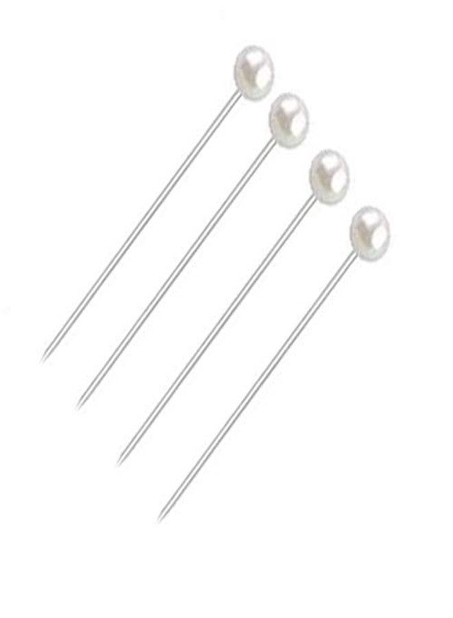 FeiHong 100 Pieces Corsage Pins Round Faux Pearl Head Pins Wedding Bouquet Pins Floral Bouquet Pins White Straight Pins for Sewing Craft Wedding Decorations - Image 5