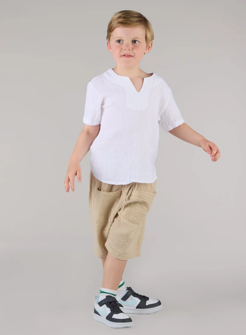 جاست نيتشر تيشيرت للأطفال برقبة دائرية