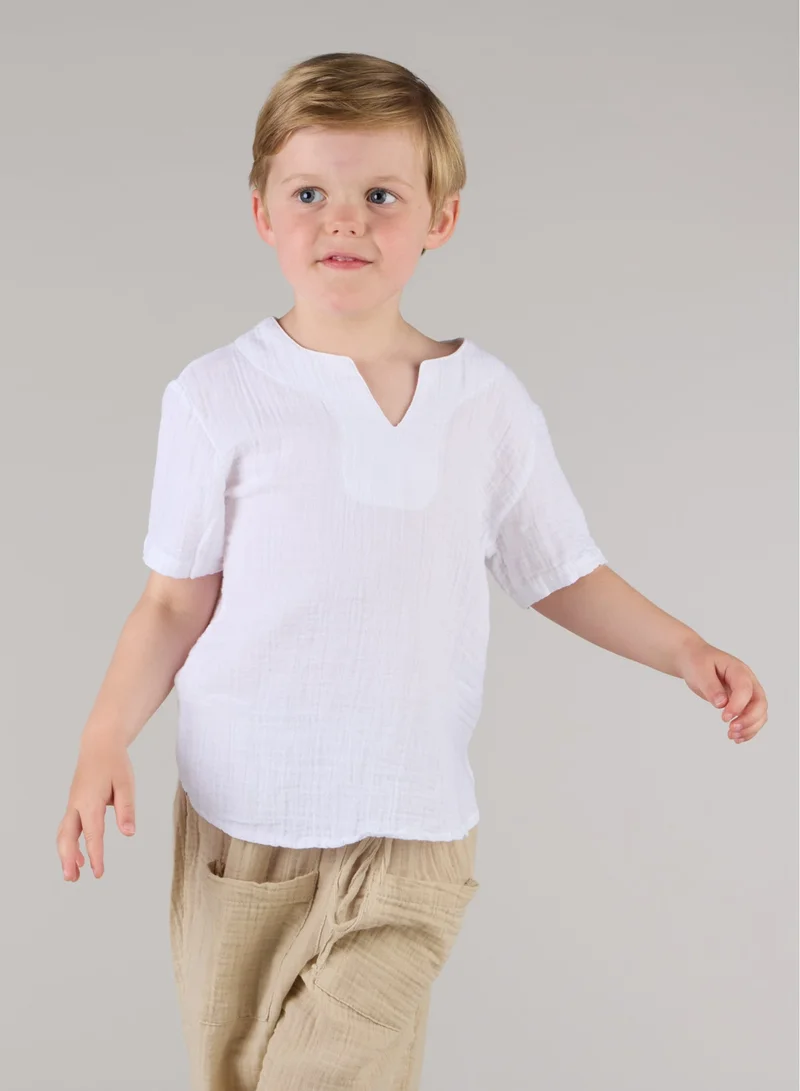 جاست نيتشر تيشيرت للأطفال برقبة دائرية