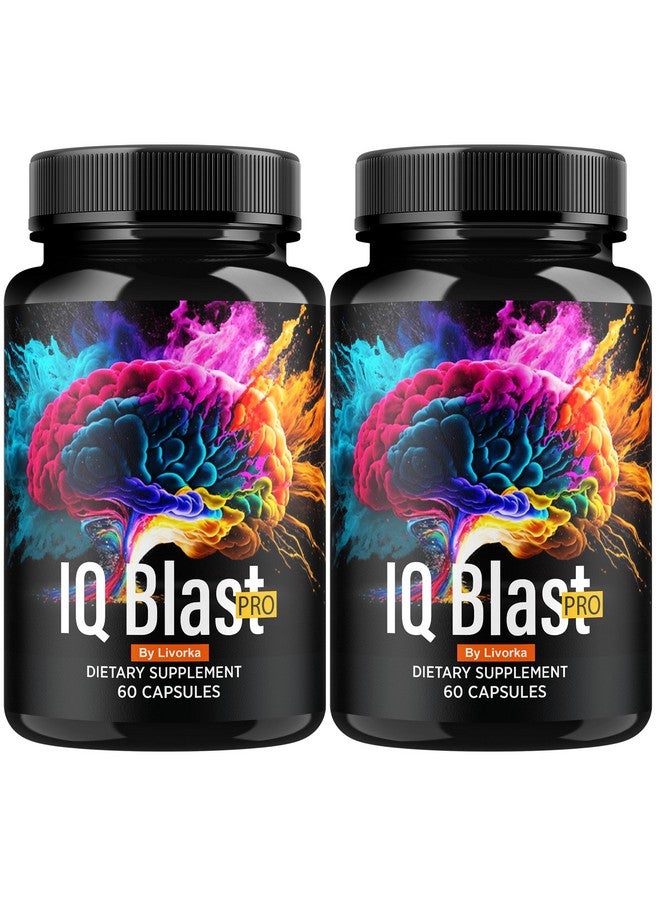 LIVORKA (2 Pack) IQ Blast Pro Capsules - Official IQ Blast Pro Advanced Supplement Pills, IQ Blast Pro Premium Formula for Wellness & Health Support, Oiriginal IQ Blast Pro Reviews, 120 Capsules for 2 Months - Image 1