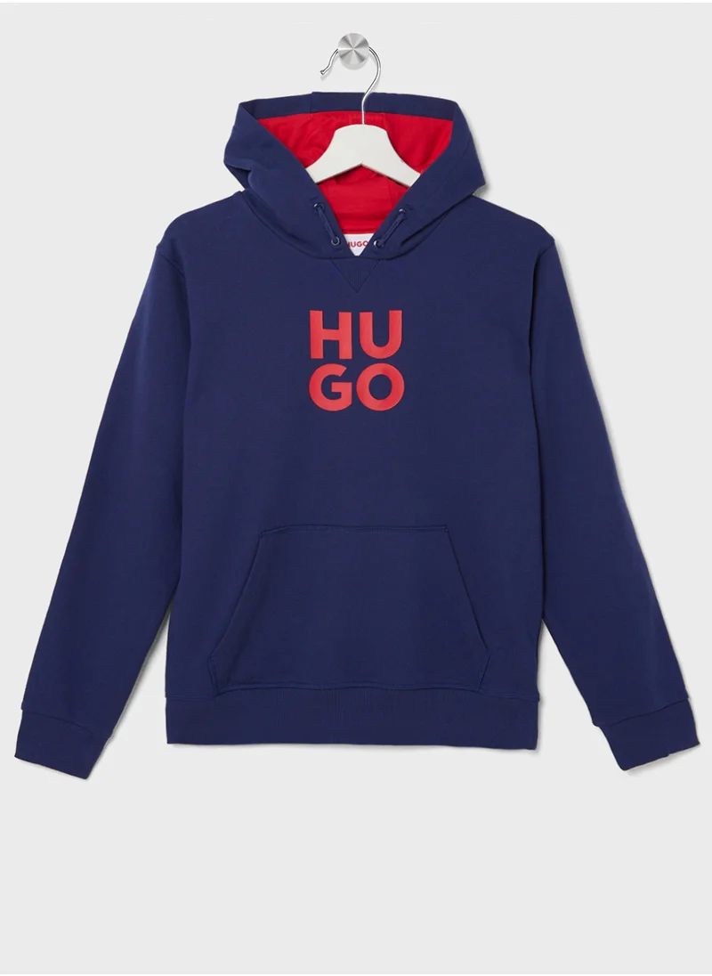 HUGO Kids Logo Hoodie