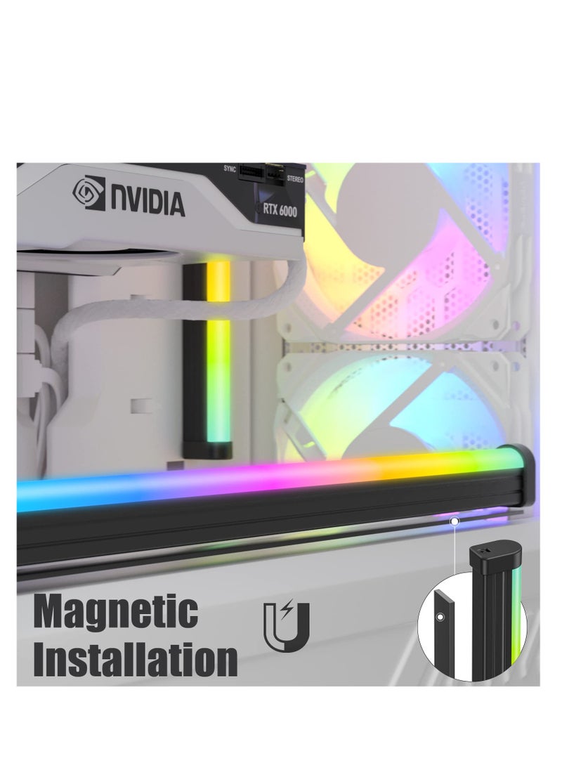 SYOSI - ARGB LED Strip for PC with ARGB LED Header and SATA Adapter Rainbow Magnetic ARGB Strip PC Case Lighting for Aura SYNC - Image 1