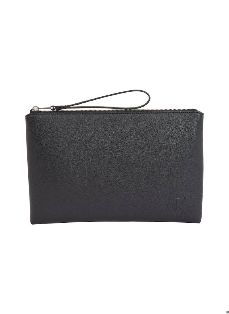 Calvin Klein Jeans Men's Sculpted Mini Pouch - Faux Leather, Black  - Image 1